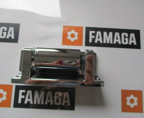 Угловой шарнир
Eckscharnier
Zink-Druckguss, verchromt, links, steigend, für
Türen ab 60 mm Überschlag Horter & Kalb